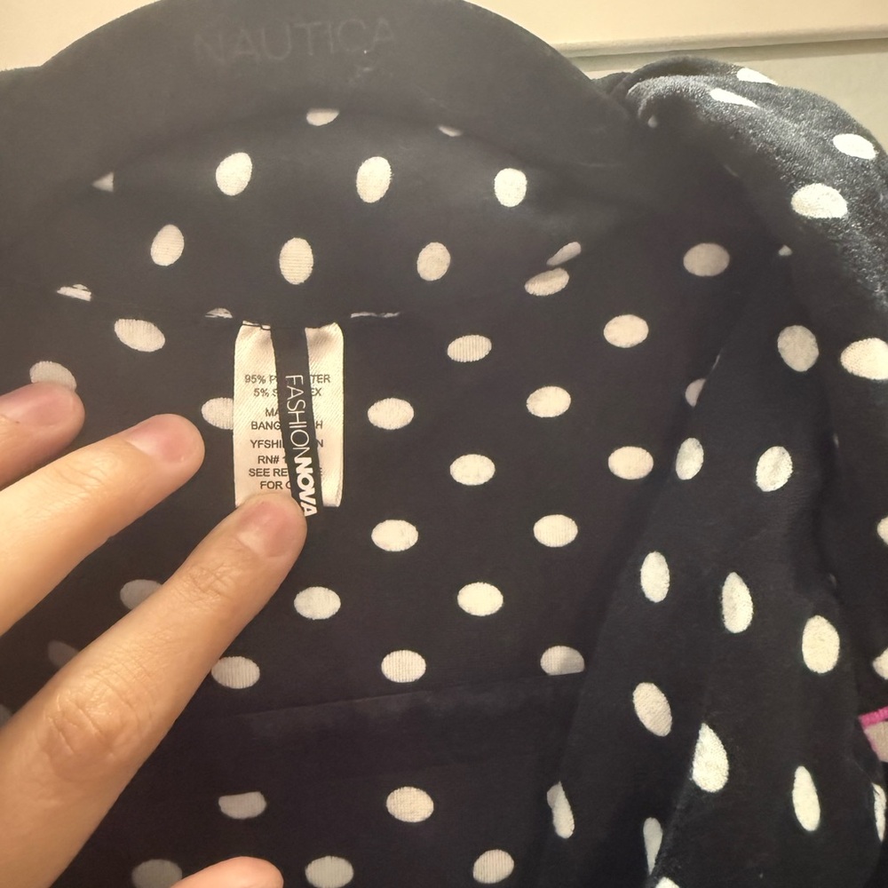 Fashion Nova Black and White Pajama Sleep Shirt/ Dress - Picture 6 of 8